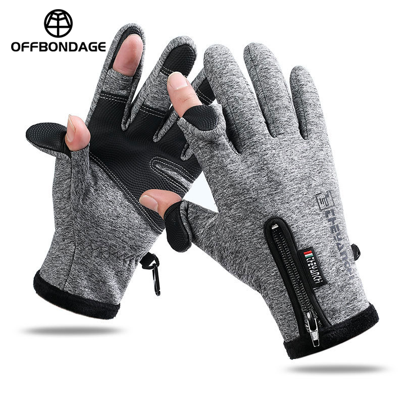 Spearfishing Glove - Winter-Warme Touchscreen-Fahrradhandschuhe mit Fleece-Futter und Rutschfestem